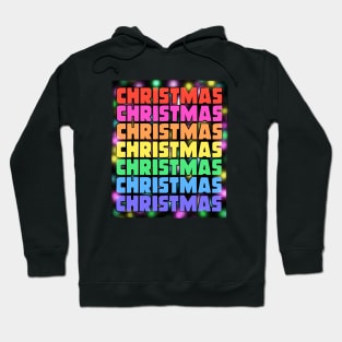 Rainbow Christmas Word Art Hoodie